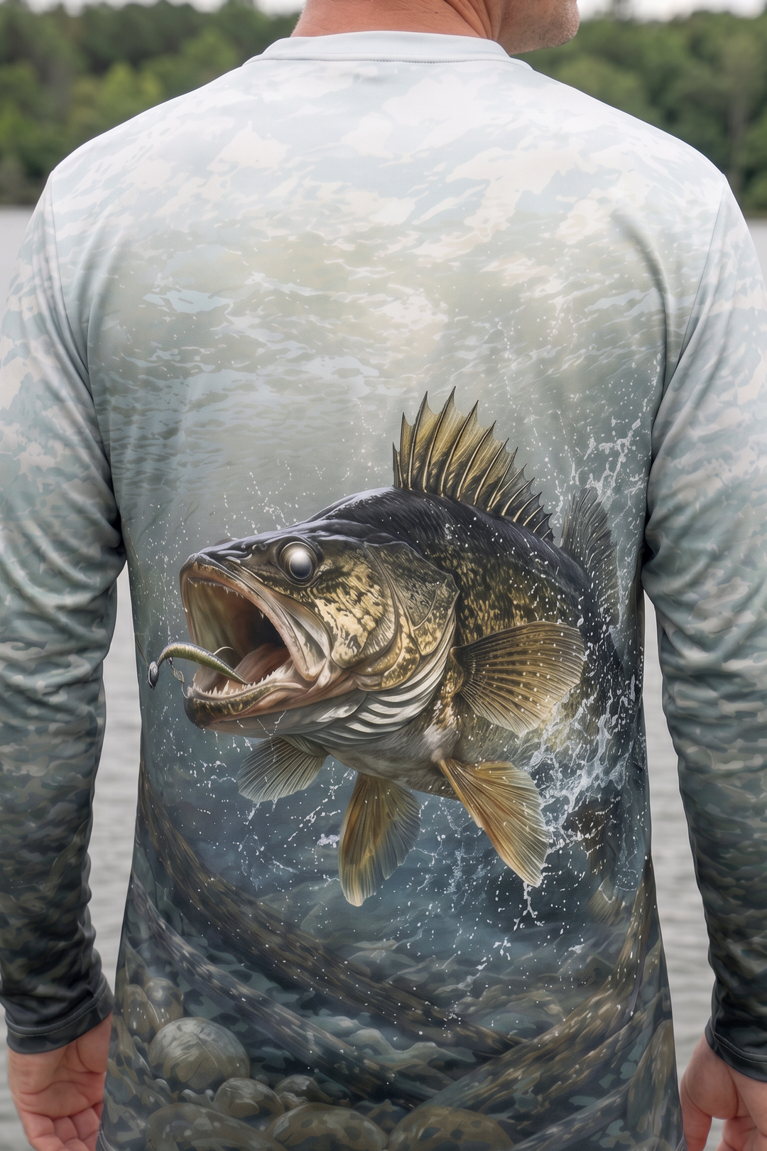 Performance Fishing Long Sleeve - River Walleye Strike - AOF150 image 4
