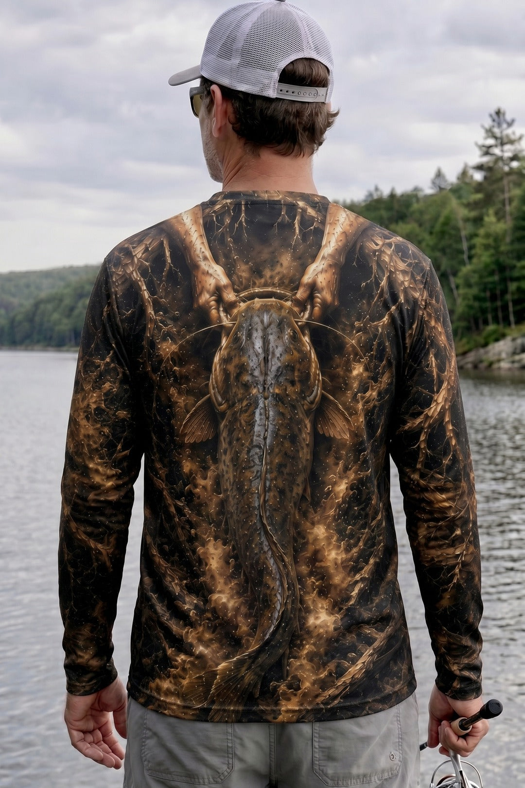 Performance Fishing Long Sleeve - Root Jaw Lift - RFC07 lifestyle artwork side