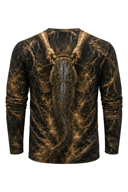 Performance Fishing Long Sleeve - Root Jaw Lift - RFC07 mockup artwork side