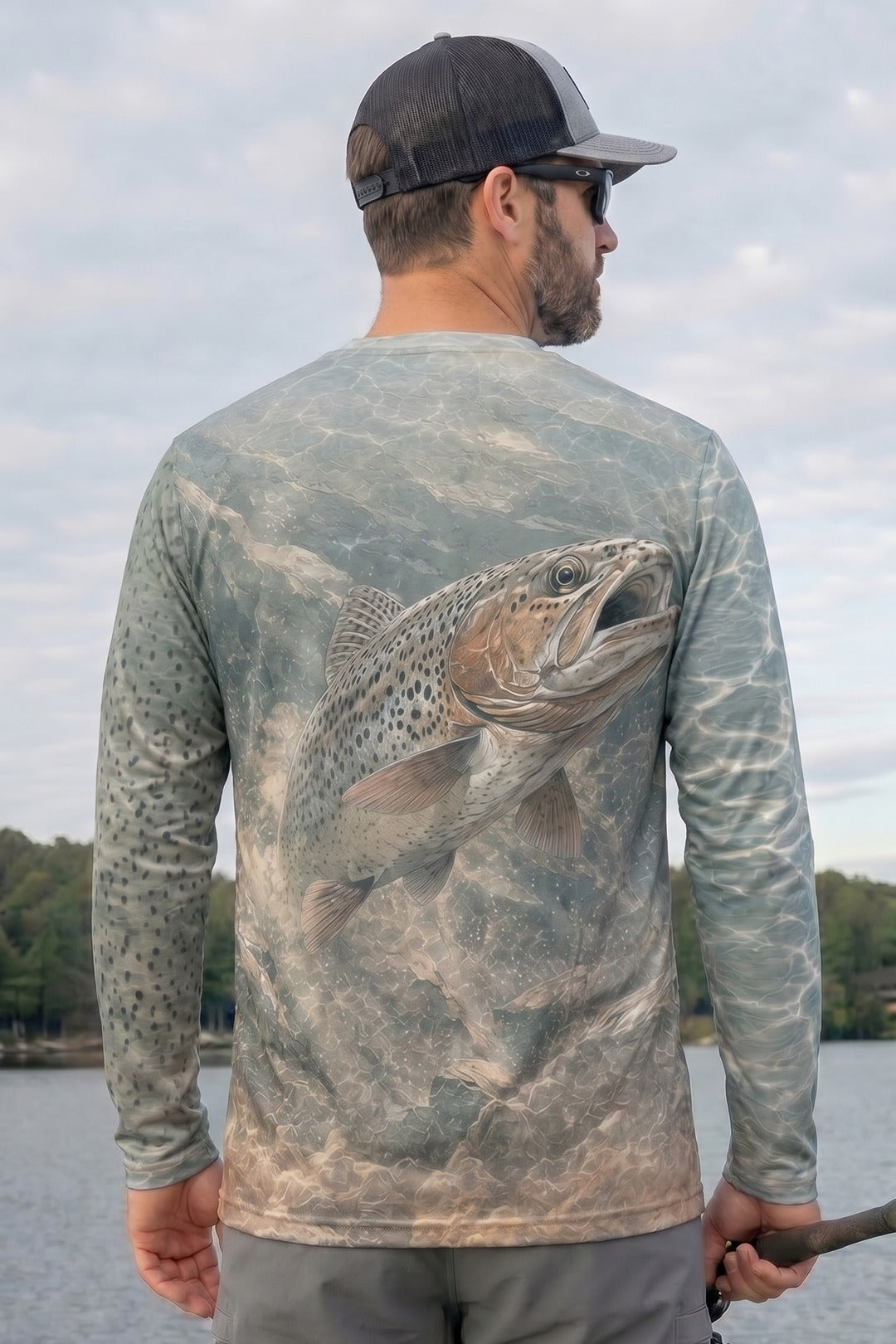 Performance Fishing Long Sleeve - Sagewater Cutthroat - AOF79 lifestyle artwork side