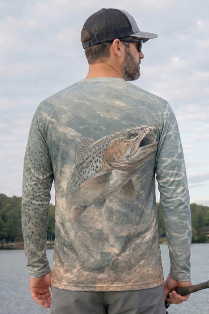 Performance Fishing Long Sleeve - Sagewater Cutthroat - AOF79 lifestyle artwork side