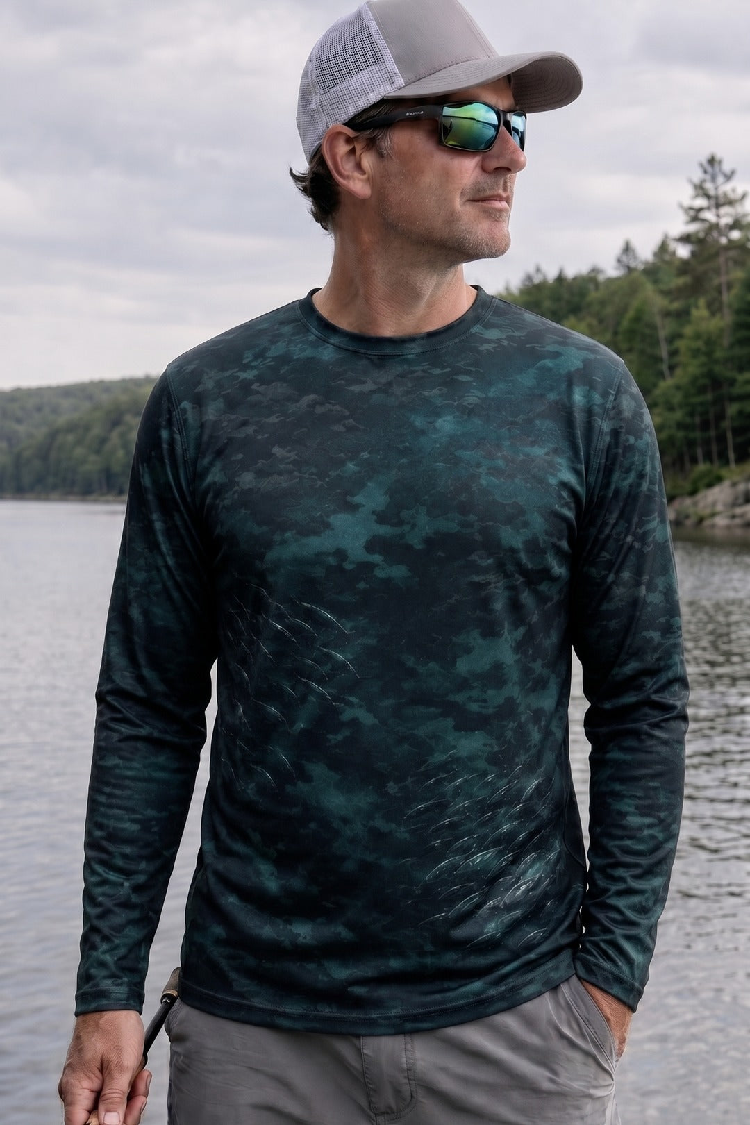 Performance Fishing Long Sleeve - Sailfish Shadow Run - RS06 lifestyle opposite side