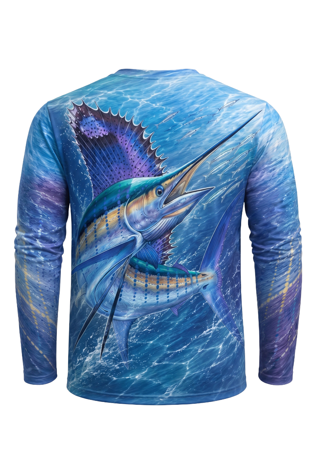 Performance Fishing Long Sleeve - Sailfish Velocity Reef - AOF114 mockup artwork side
