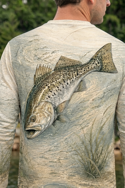 Performance Fishing Long Sleeve - Sandbar Speckled Trout - RT02 lifestyle artwork zoom
