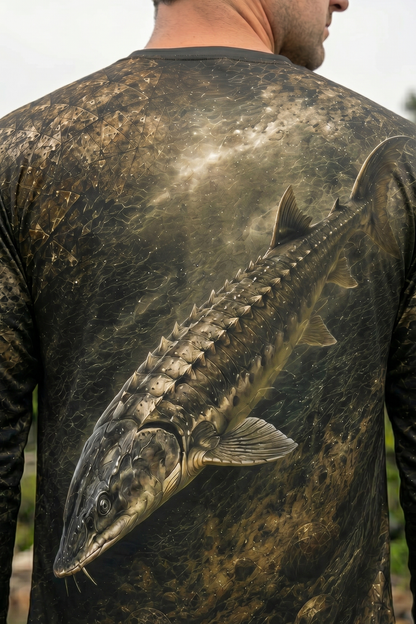 Performance Fishing Long Sleeve - Shadow Armor Sturgeon - TBT132 lifestyle artwork zoom