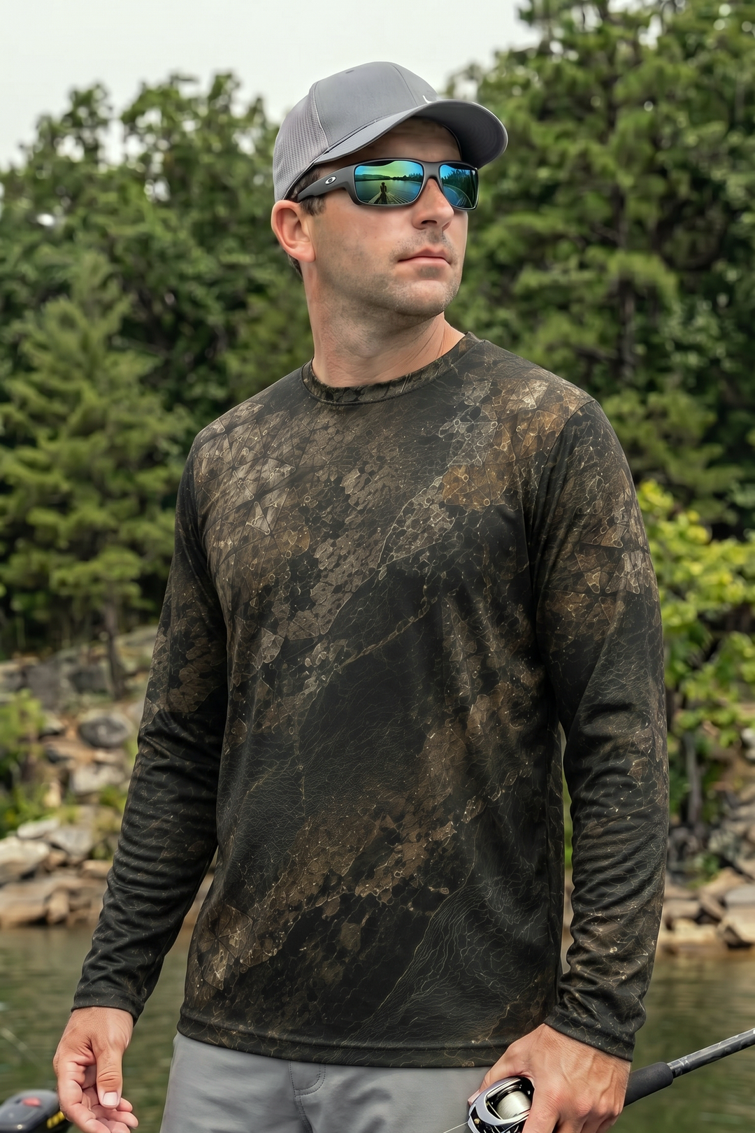 Performance Fishing Long Sleeve - Shadow Armor Sturgeon - TBT132 lifestyle opposite side