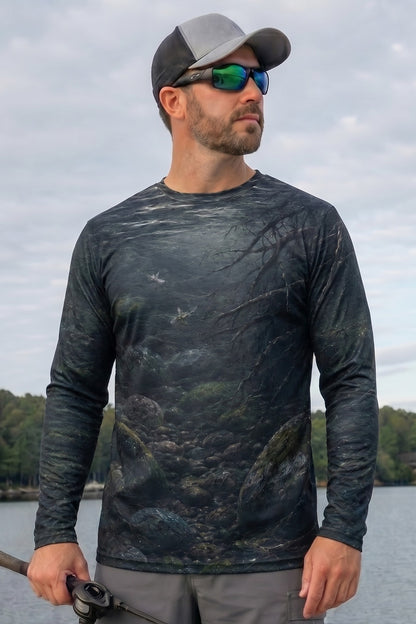 Performance Fishing Long Sleeve - Shadow Creek Brown Trout - RT07 lifestyle opposite side