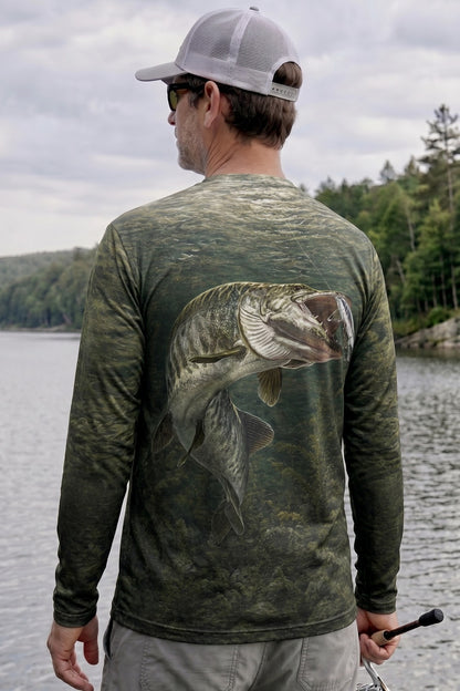 Performance Fishing Long Sleeve - Shadow Strike Muskie - AOF38 lifestyle artwork side
