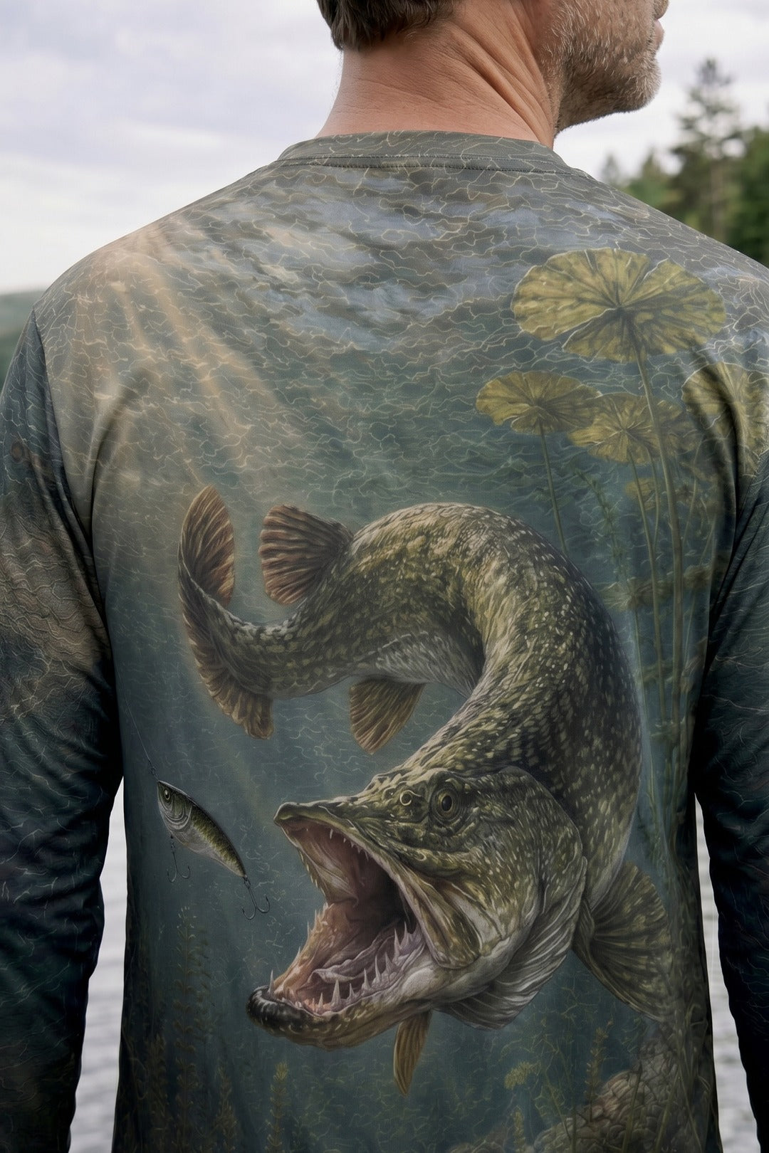 Performance Fishing Long Sleeve - Shadow Strike Pike - AOF43 lifestyle artwork zoom