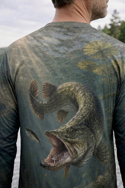 Performance Fishing Long Sleeve - Shadow Strike Pike - AOF43 lifestyle artwork zoom