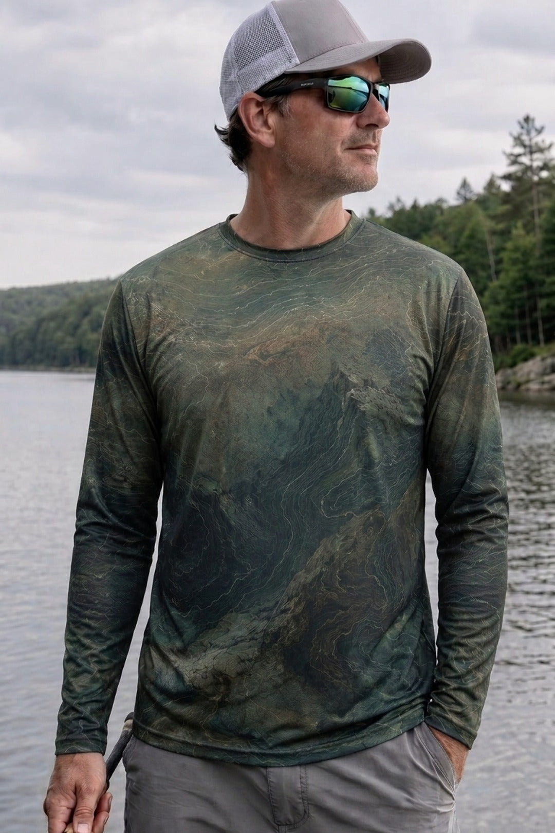 Performance Fishing Long Sleeve - Shadow Strike Pike - AOF43 lifestyle opposite side