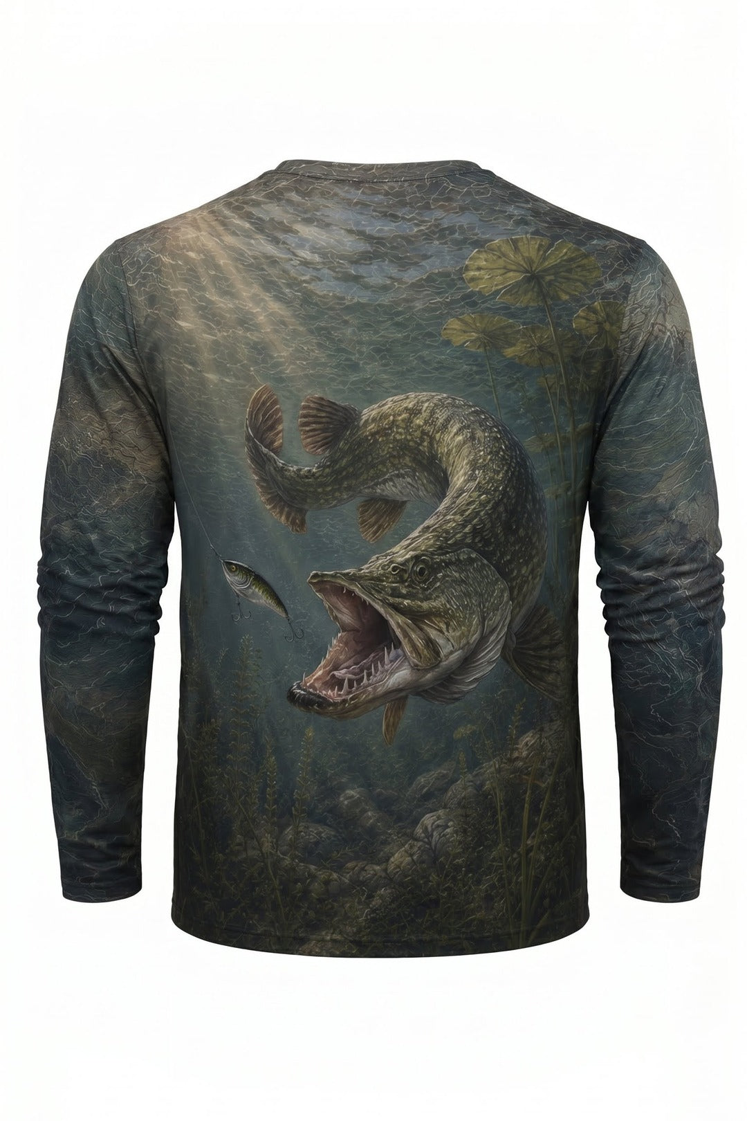 Performance Fishing Long Sleeve - Shadow Strike Pike - AOF43 mockup artwork side