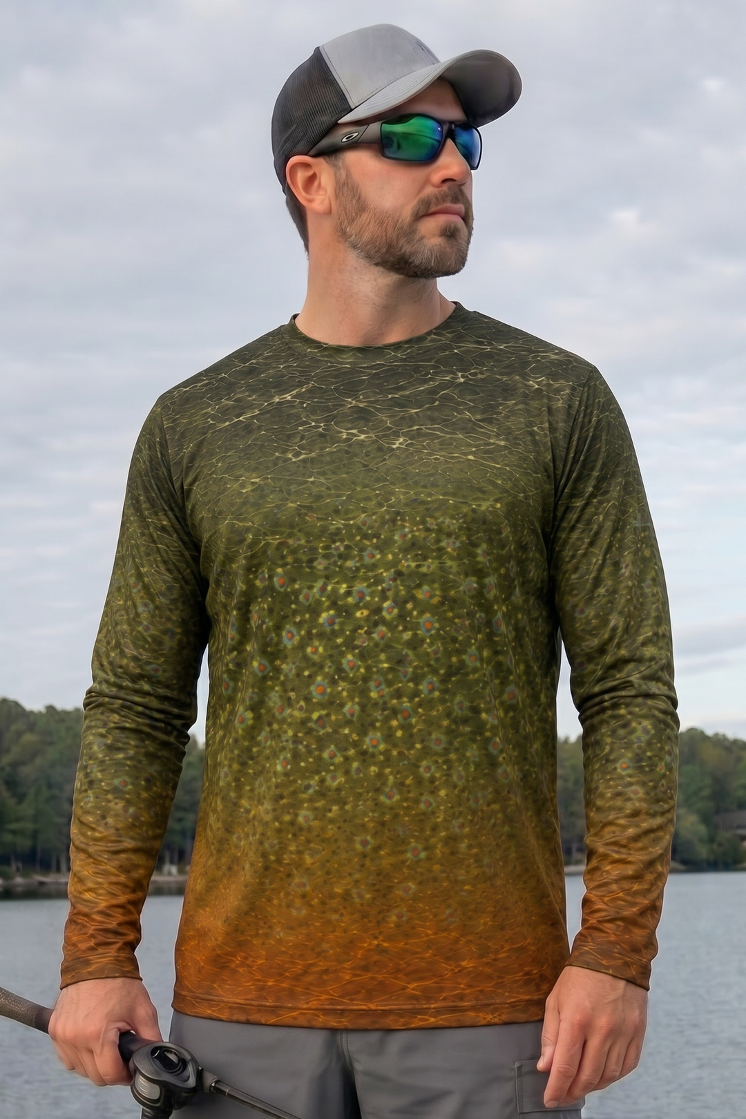 Performance Fishing Long Sleeve - Shallow Creek Brook - TBT176 lifestyle opposite side