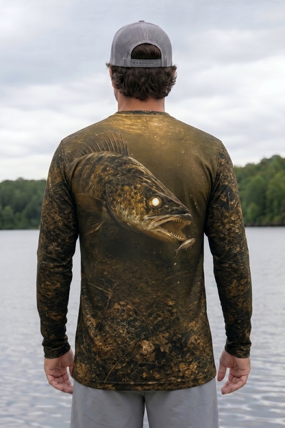 Performance Fishing Long Sleeve - Shallow Timber Walleye - TBT183 lifestyle artwork side