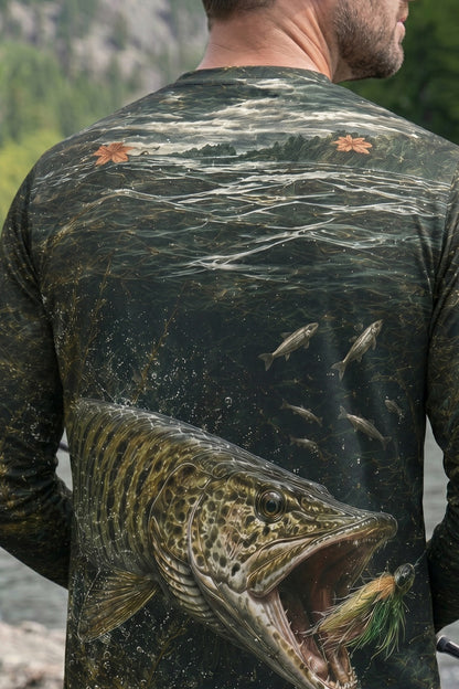 Performance Fishing Long Sleeve - Shallow Weed Musky Strike - RM05 lifestyle artwork zoom