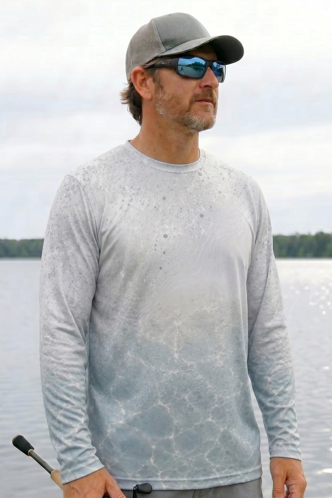Performance Fishing Long Sleeve - Shell Edge Speckled trout - AOF41 lifestyle opposite side