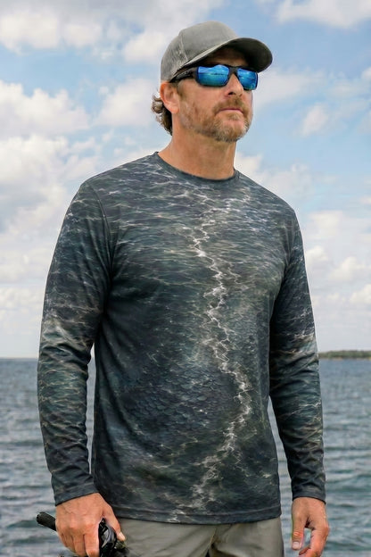 Performance Fishing Long Sleeve -  Silver Pass Roll - AOF30 lifestyle opposite side
