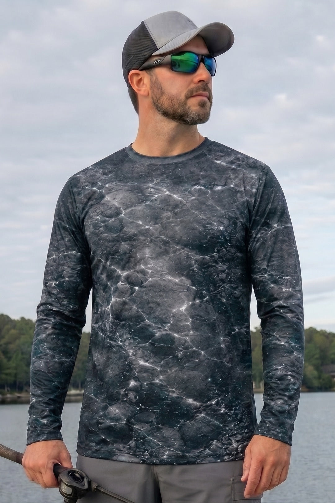 Performance Fishing Long Sleeve - Silver Splash Trout - RT20 lifestyle opposite side