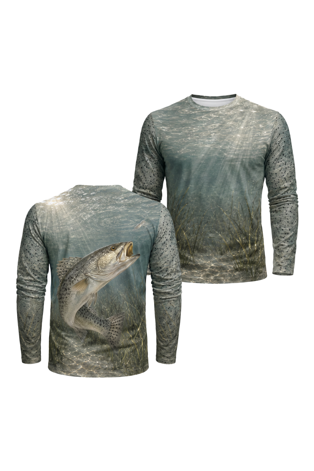 Performance Fishing Long Sleeve - Silverline Speckled Trout - AOF119 image 1
