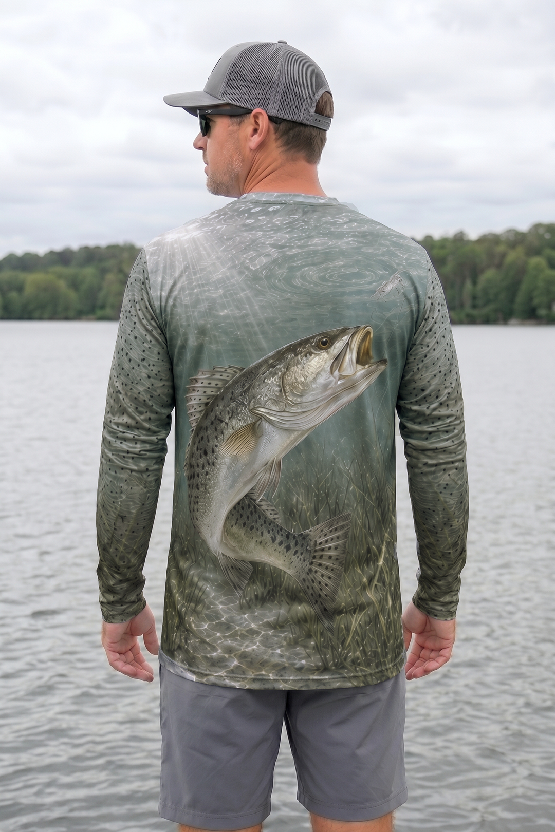 Performance Fishing Long Sleeve - Silverline Speckled Trout - AOF119 image 2