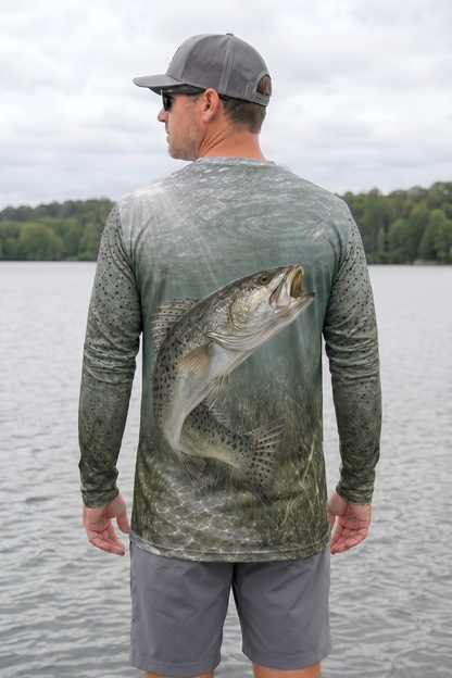 Performance Fishing Long Sleeve - Silverline Speckled Trout - AOF119 image 2