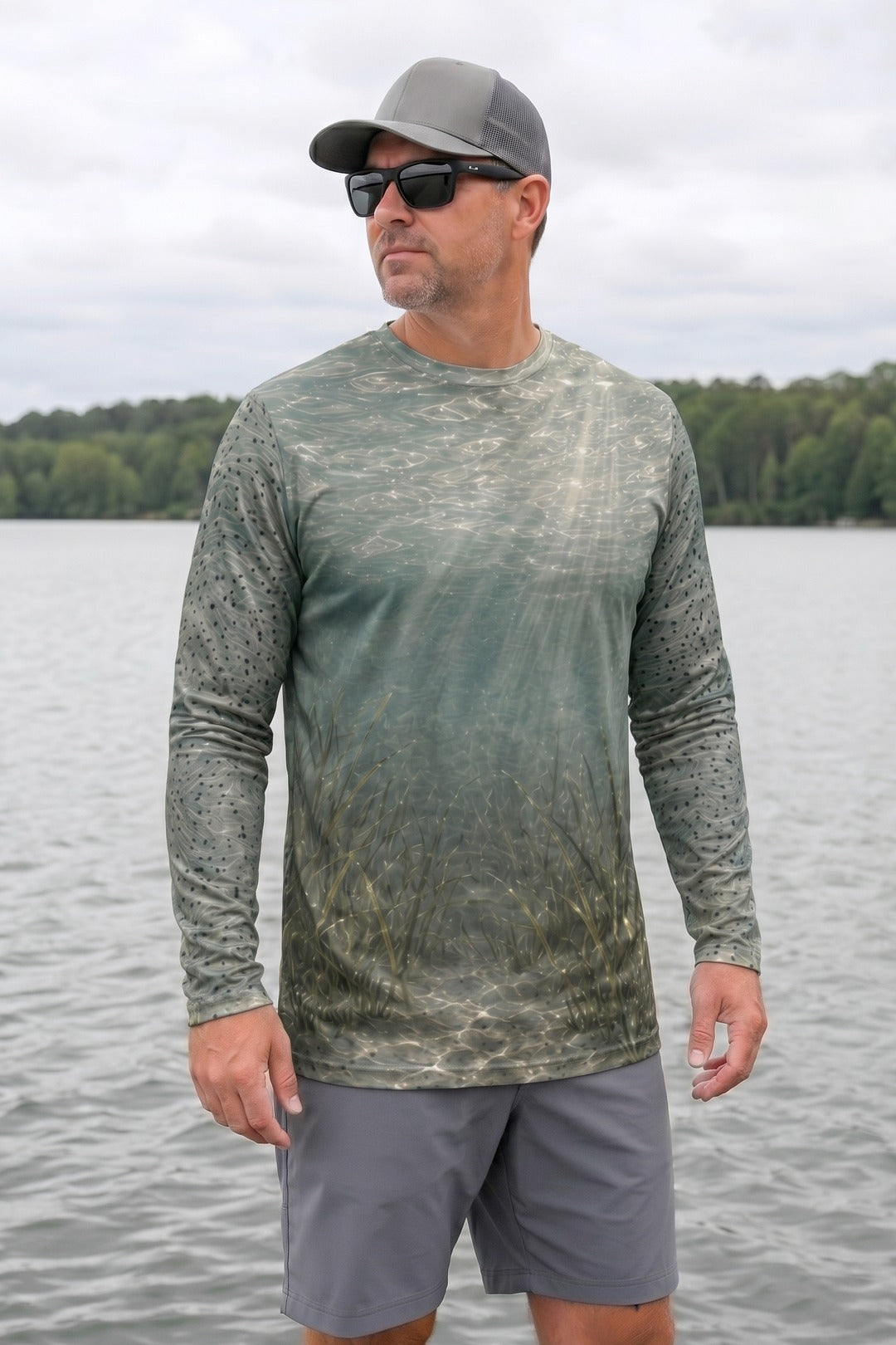 Performance Fishing Long Sleeve - Silverline Speckled Trout - AOF119 image 3