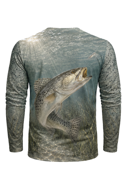 Performance Fishing Long Sleeve - Silverline Speckled Trout - AOF119 image 5