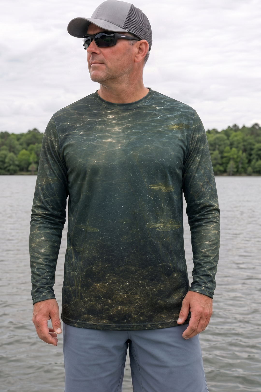 Performance Fishing Long Sleeve - Smallmouth Bass Surface Ambush - AOF143 image 3