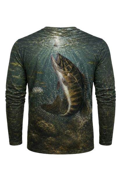Performance Fishing Long Sleeve - Smallmouth Bass Surface Ambush - AOF143 image 5