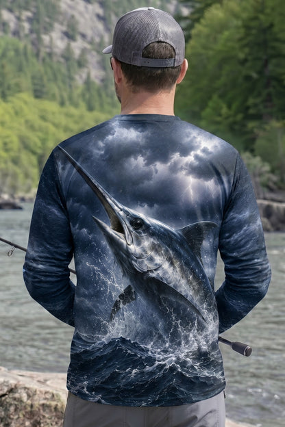 Performance Fishing Long Sleeve - Storm Break Marlin - RS04 lifestyle artwork side