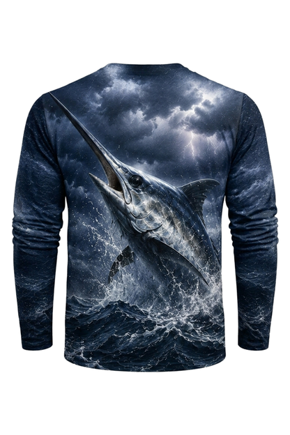 Performance Fishing Long Sleeve - Storm Break Marlin - RS04 mockup artwork side