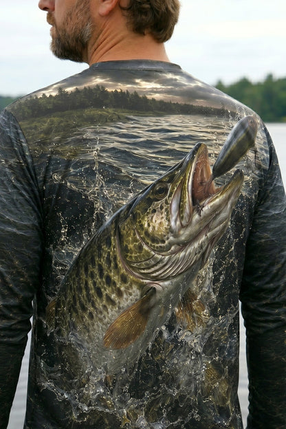 Performance Fishing Long Sleeve - Storm Lake Musky Strike - RM06 lifestyle artwork zoom