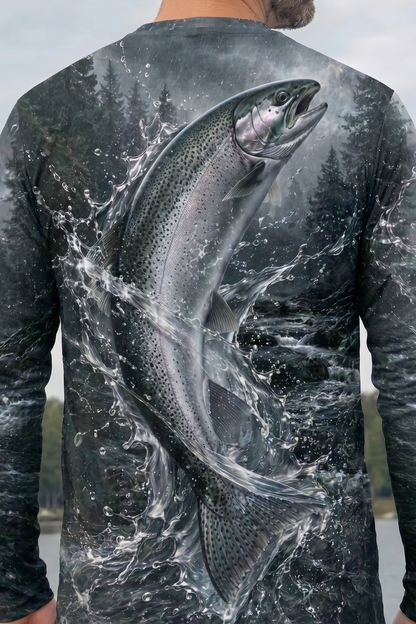 Performance Fishing Long Sleeve - Storm River Steelhead - RT21 lifestyle artwork zoom