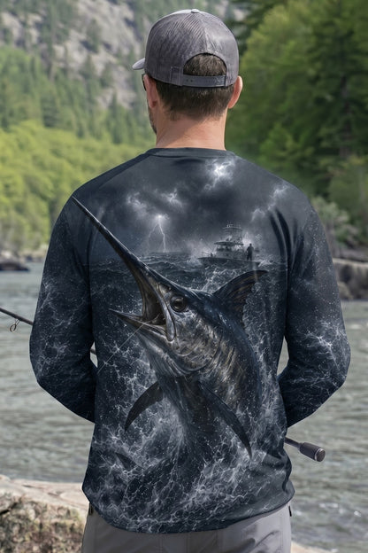 Performance Fishing Long Sleeve - Storm Strike Marlin - RS02 lifestyle artwork side