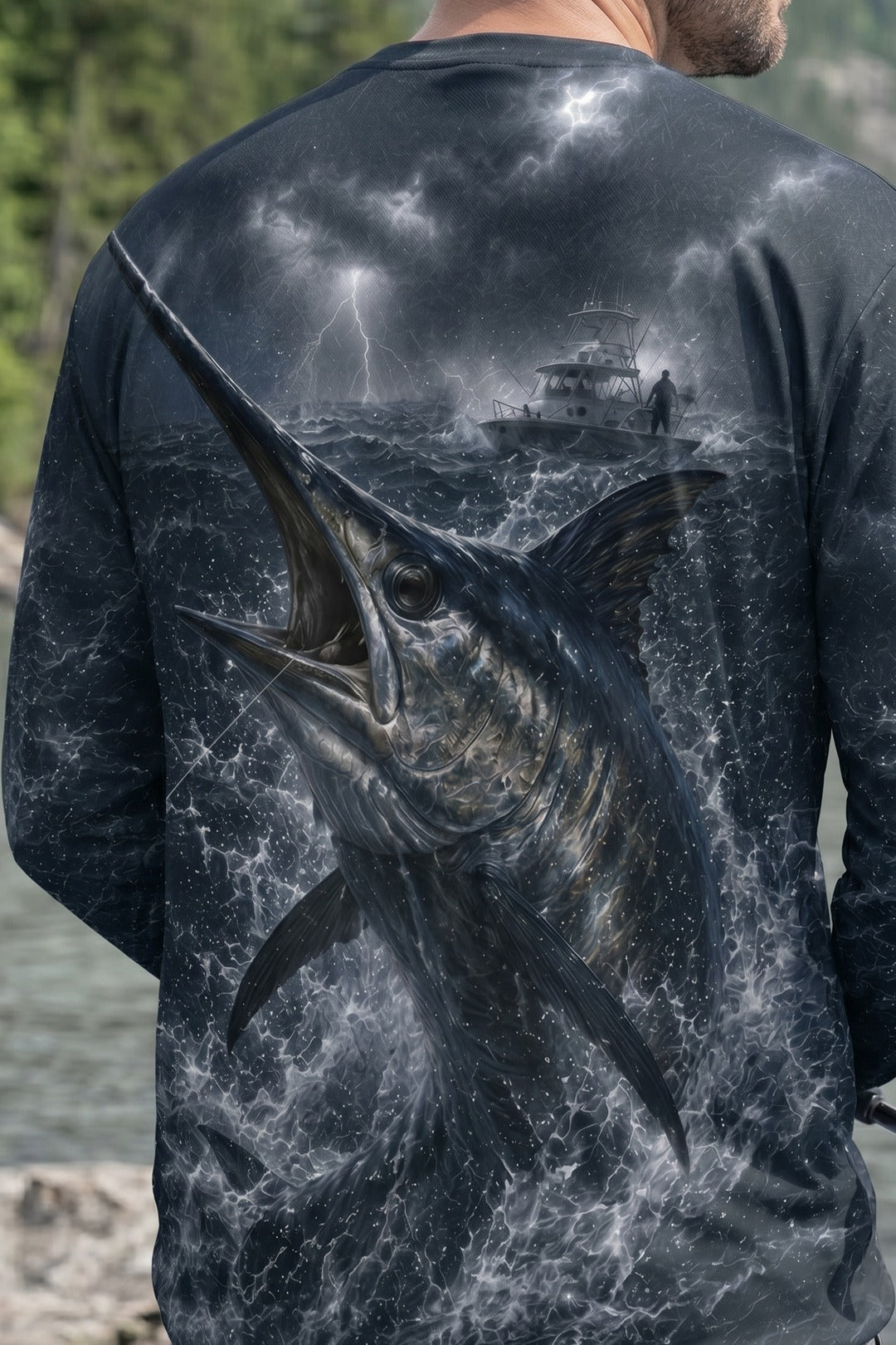 Performance Fishing Long Sleeve - Storm Strike Marlin - RS02 lifestyle artwork zoom