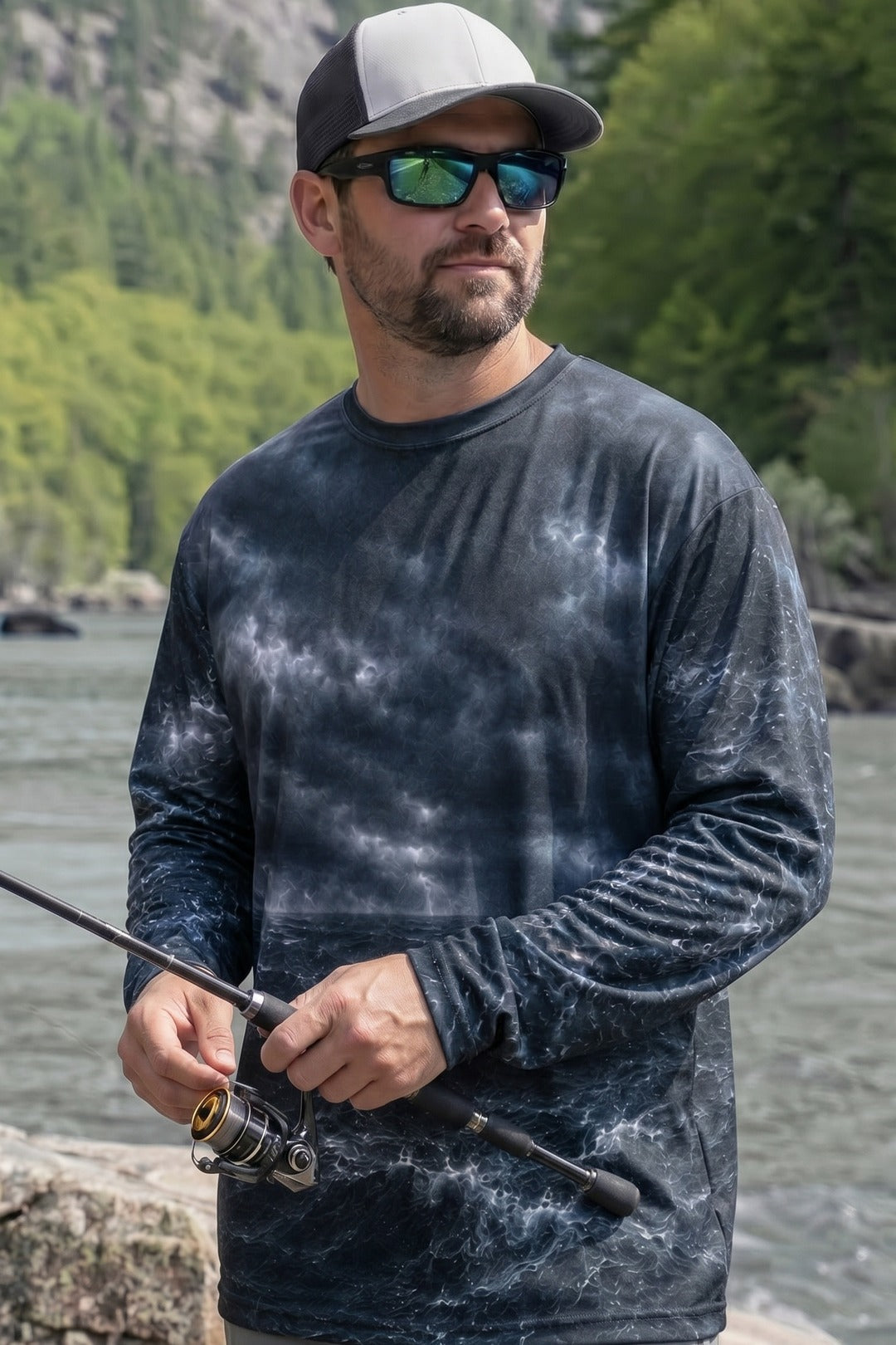 Performance Fishing Long Sleeve - Storm Strike Marlin - RS02 lifestyle opposite side