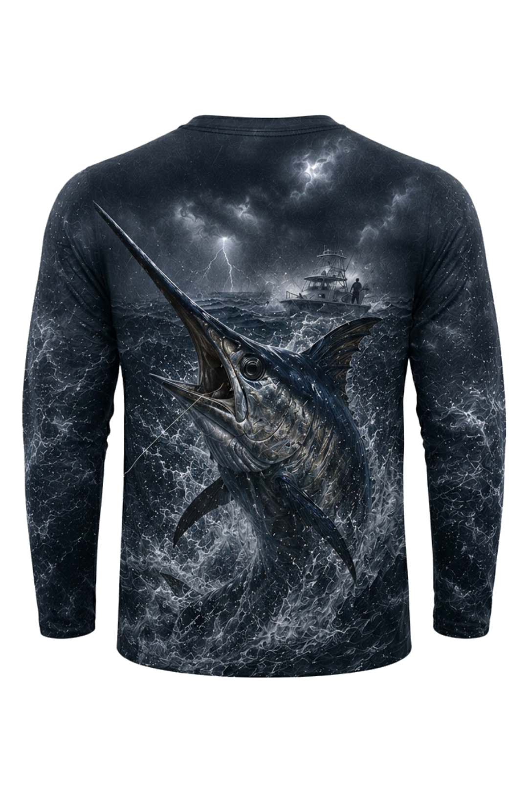 Performance Fishing Long Sleeve - Storm Strike Marlin - RS02 mockup artwork side