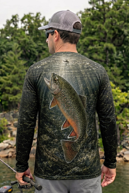 Performance Fishing Long Sleeve - Sunken Brook Trout - TBT171 lifestyle artwork side
