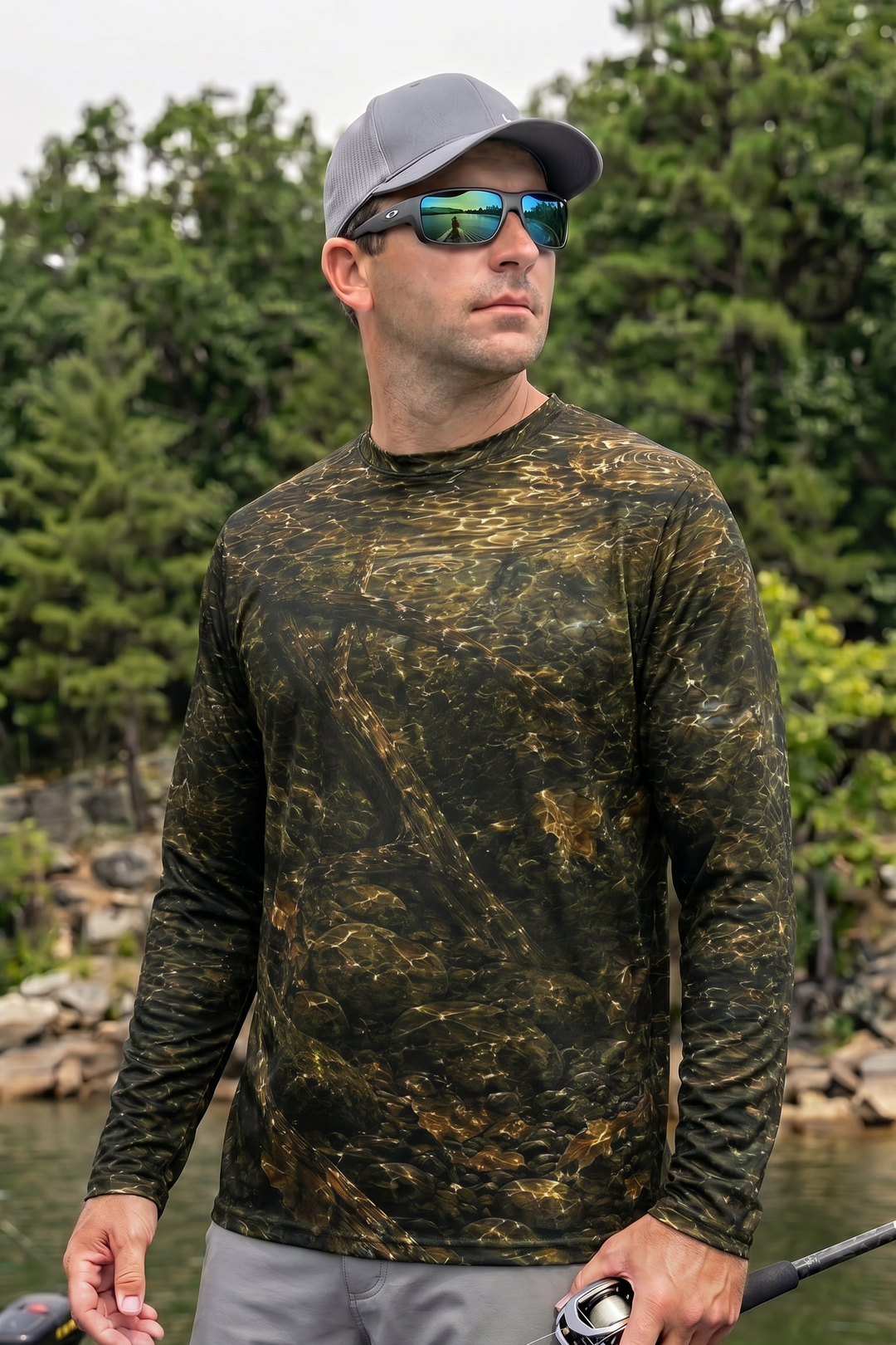Performance Fishing Long Sleeve - Sunken Log Brook - TBT172 lifestyle opposite side