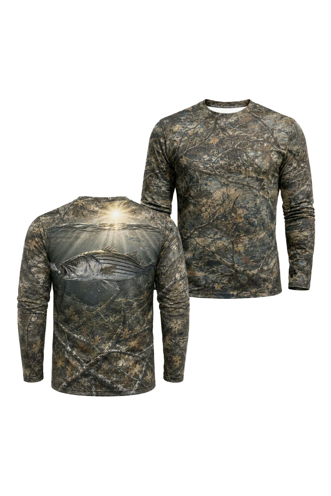 Performance Fishing Long Sleeve - Sunlit Bottom Striper - TBT205 image 1