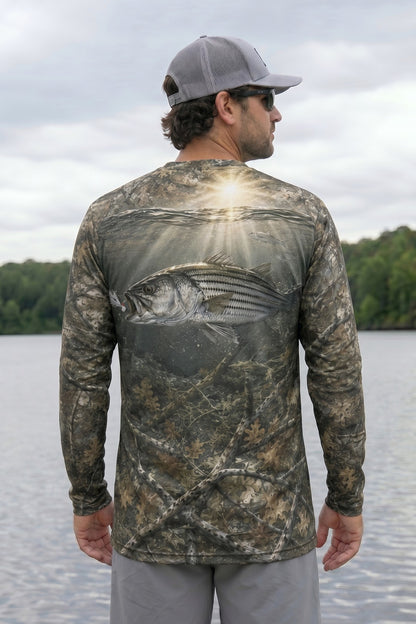 Performance Fishing Long Sleeve - Sunlit Bottom Striper - TBT205 image 2