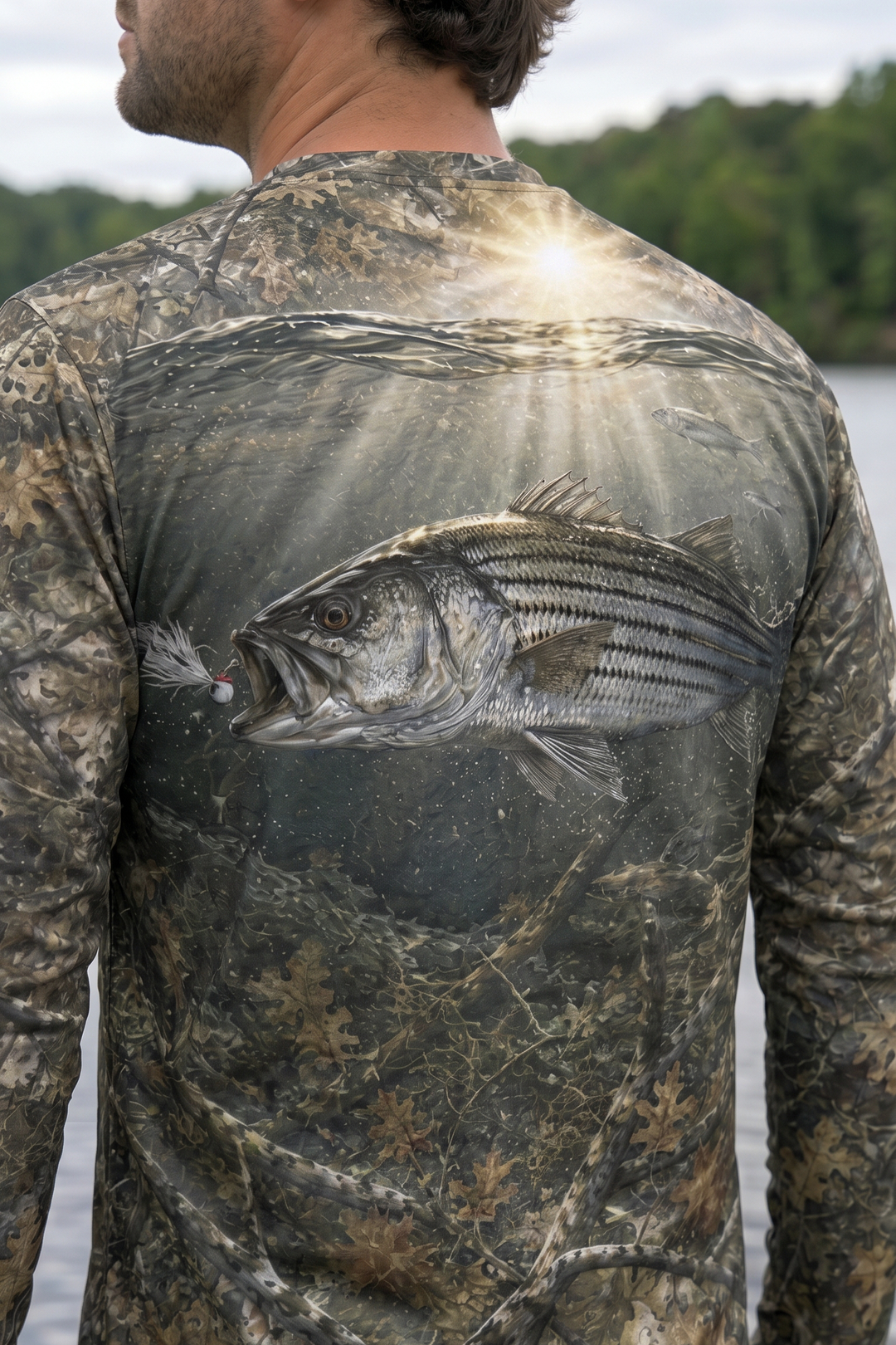 Performance Fishing Long Sleeve - Sunlit Bottom Striper - TBT205 image 4