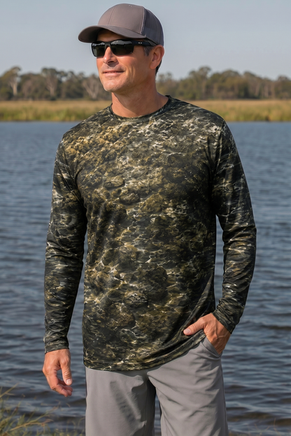 Performance Fishing Long Sleeve - Sunlit Bottom Walleye - TBT188 lifestyle opposite side