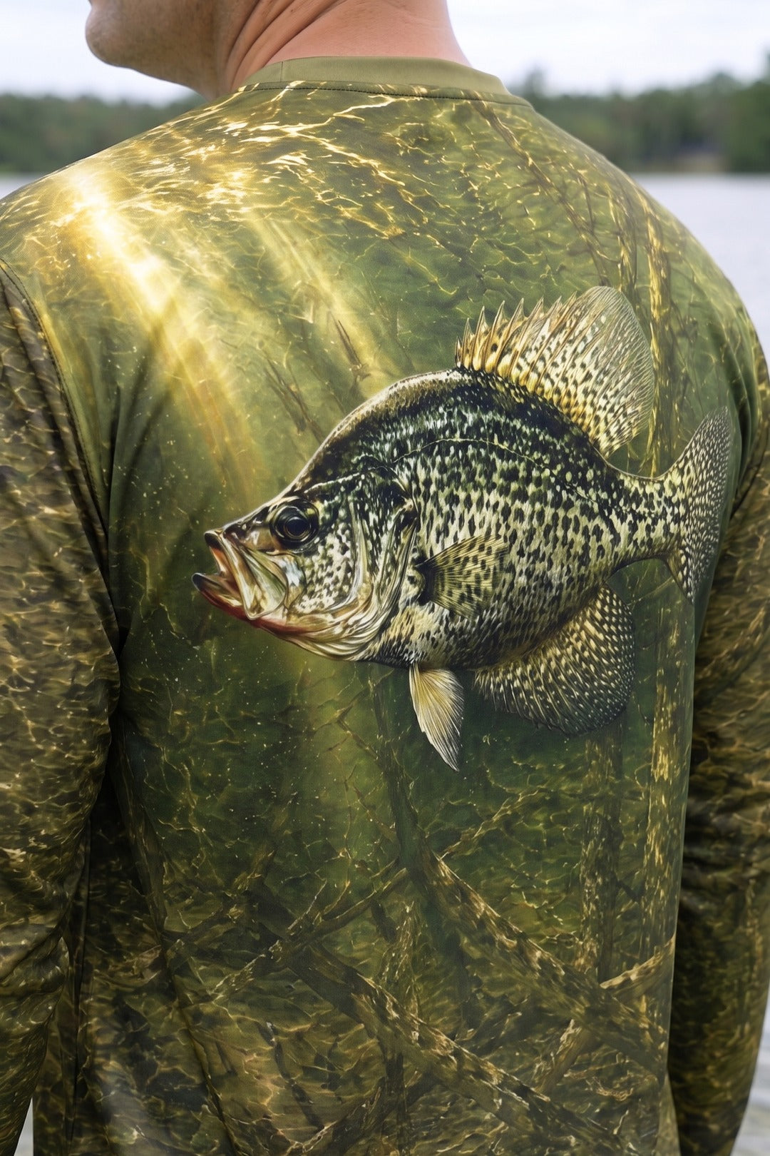 Performance Fishing Long Sleeve - Sunlit Brushpile Crappie - TBT213 image 4