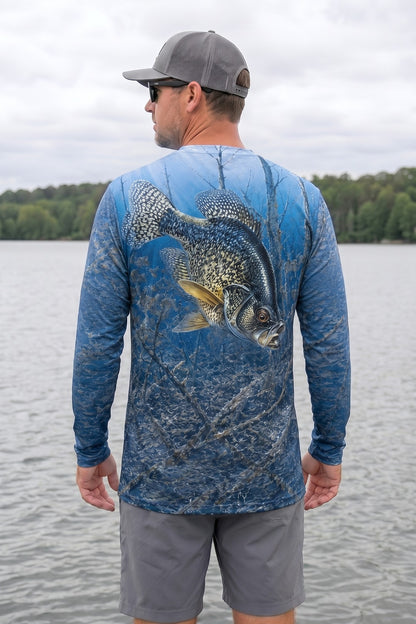 Performance Fishing Long Sleeve - Sunlit Flooded Crappie - TBT215 image 2
