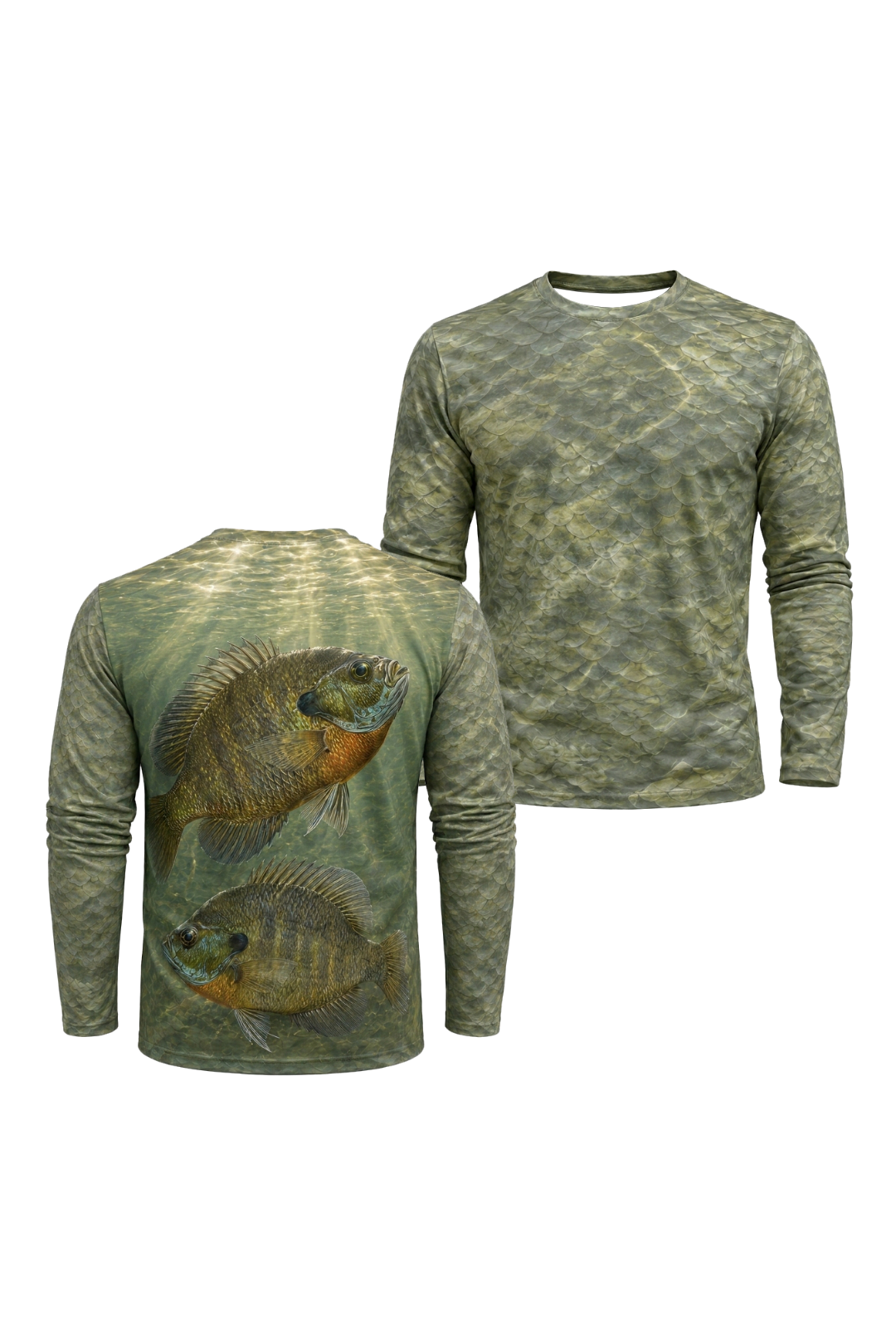 Performance Fishing Long Sleeve - Sunlit Scale Bluegill - TBT229 image 1