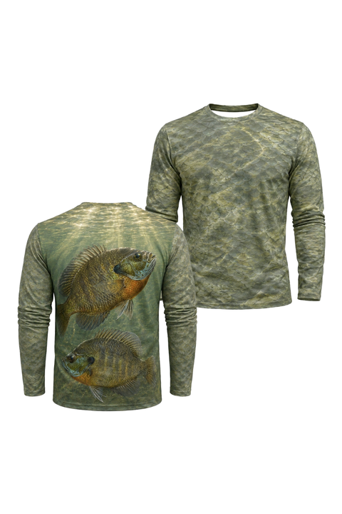 Performance Fishing Long Sleeve - Sunlit Scale Bluegill - TBT229