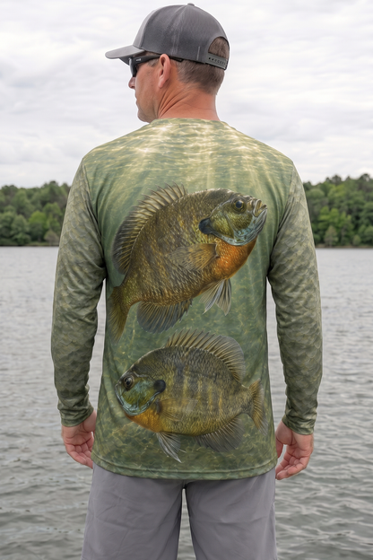 Performance Fishing Long Sleeve - Sunlit Scale Bluegill - TBT229 image 2