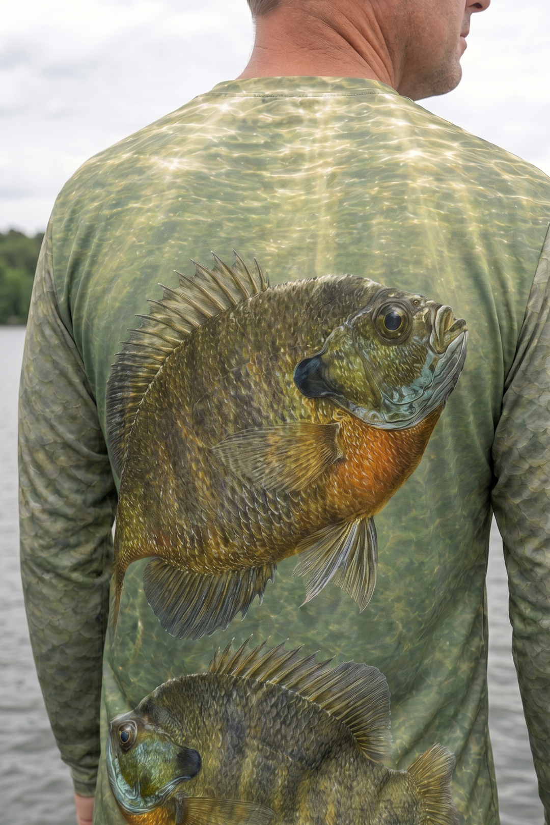 Performance Fishing Long Sleeve - Sunlit Scale Bluegill - TBT229 image 4