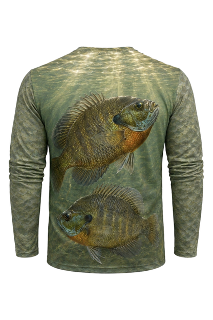 Performance Fishing Long Sleeve - Sunlit Scale Bluegill - TBT229 image 5